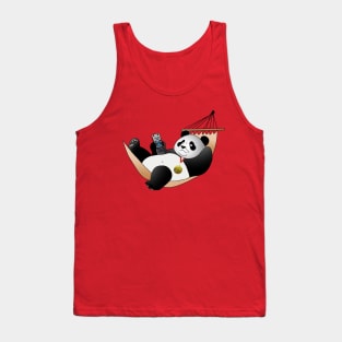 Panda - Medal Gold, animal, Lazy, Nature Lovers, Panda gifts for girls, sneezing panda, zoo, Tank Top